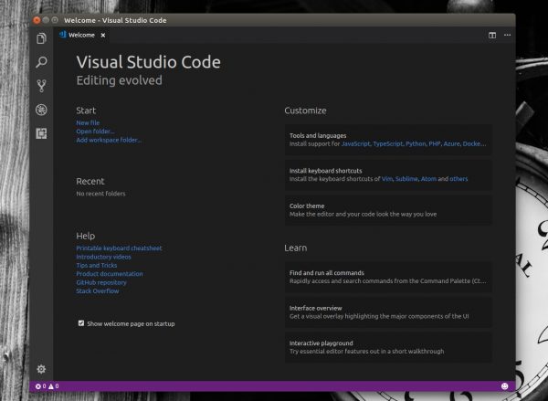 microsoft visual studio code ubuntu container