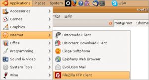 yum install filezilla